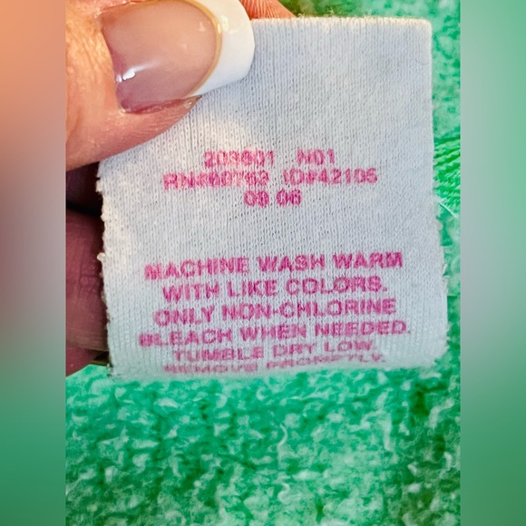 VS PINK ~ Green (Vintage) “Love Pink” Sweatshirt / Hoodie - Picture 9 of 15